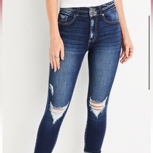 KanCan Women's Skinny Jeans - Dark Blue